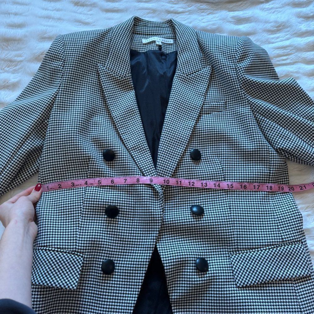 Veronica Beard Leon Dickey Black and White Houndstooth Blazer Jacket - Picture 11 of 14